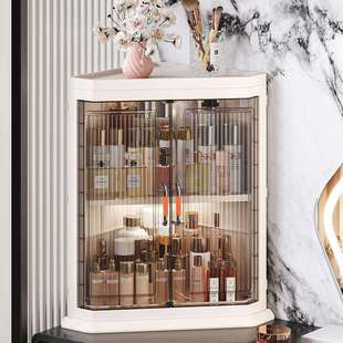 厨房夹角置物架三角转角调料架夹缝柜多层带门密封置物架转角储物