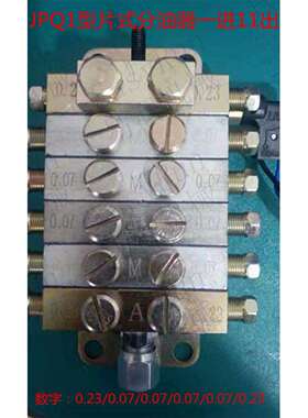 浙江流遍机械润滑有限公司JPQ1型片式分油器一进11出黄油分配器