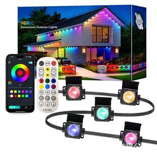 跨境智能APP防水屋檐灯RGB幻彩装饰氛围灯室内外庭院灯圣诞l灯串