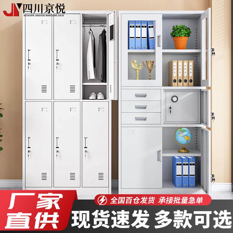 钢制文件柜办公室资料档案员工收纳柜矮柜财务带锁凭证资料储物柜