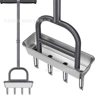 不锈钢坪取芯器手动草坪曝气器带存储托盘打洞机翻土器松土器