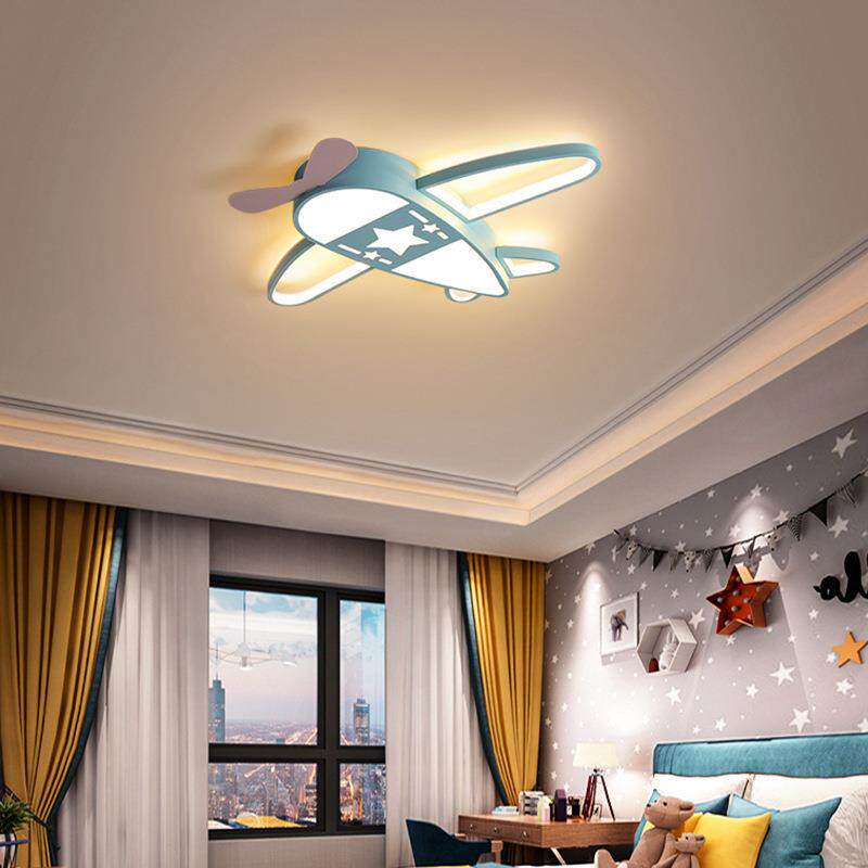 飞机简约创意led吸顶灯男孩卡通女孩卧室幼儿园小孩房儿童房灯具