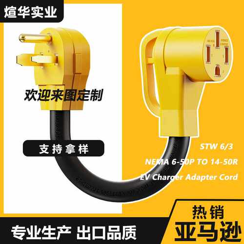 直销 亚马逊同款 650P 1450R 新能源汽车 充电转换线 Level2