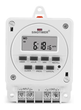 TM618E 智能定时器开关带安装底座时控定时开关 电源输出 16A