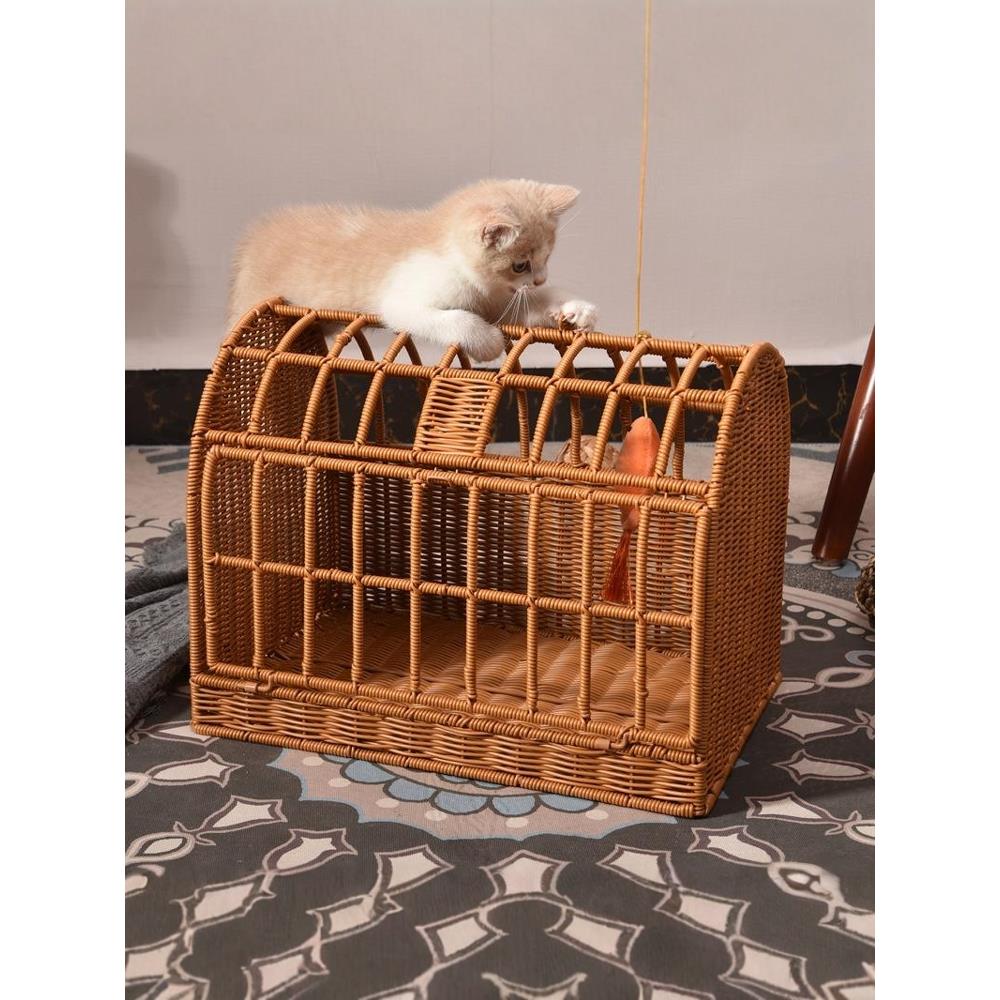 采购产品手工藤宠物旅行袋，便携式猫窝，汽车狗窝，宠物飞行箱，