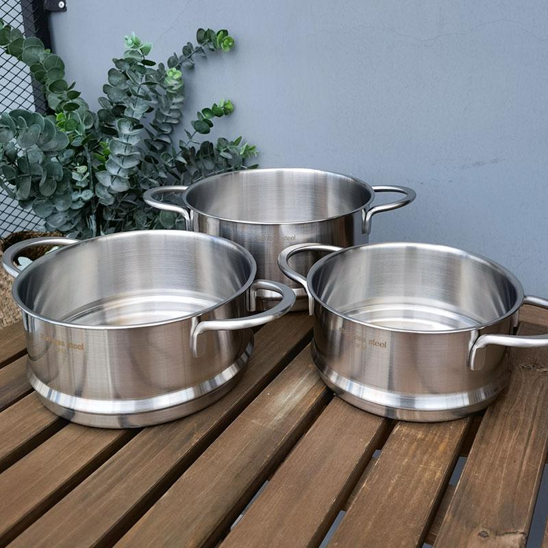 麦可厨 304不锈钢双耳蒸笼家用小蒸屉奶锅蒸格小号蒸架16/18/20cm