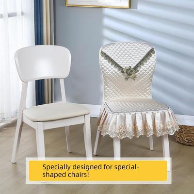 餐椅套罩2025新款四季通用高级家用餐桌座椅套异形半弧形椅子套T7