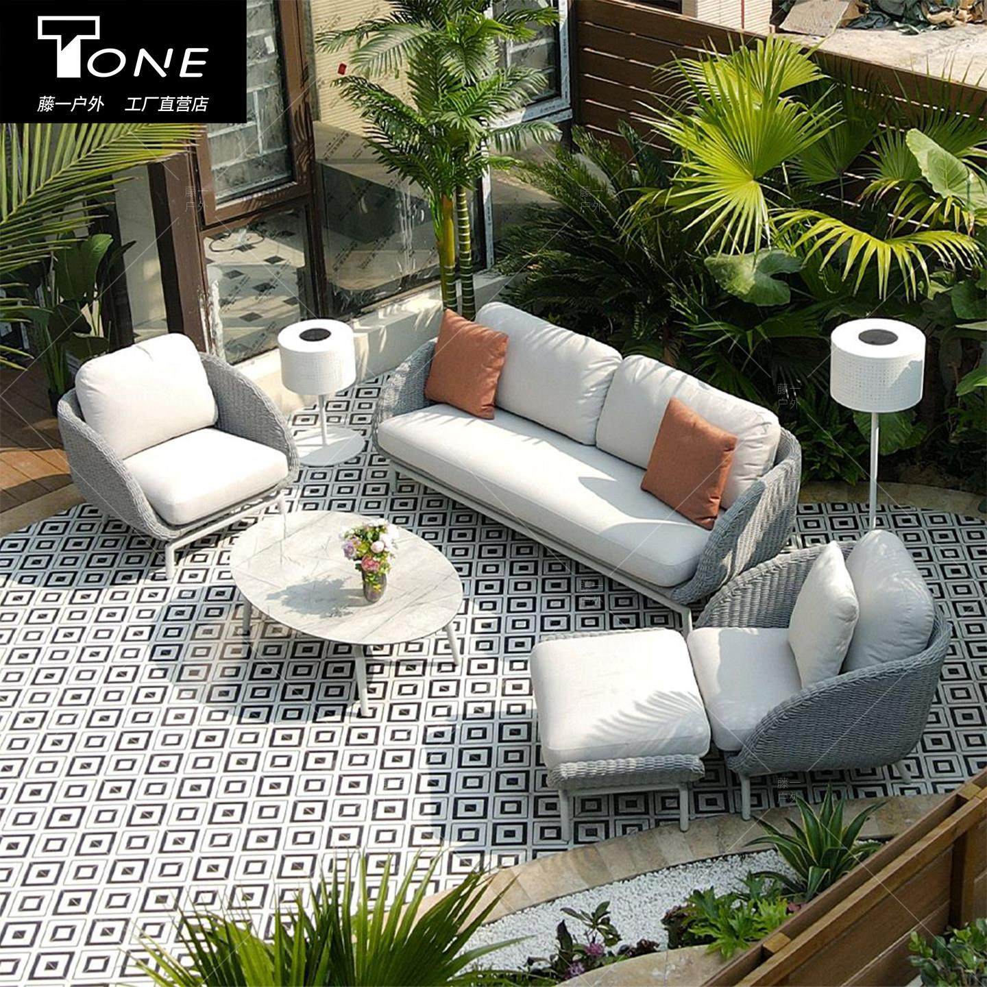 户外沙发庭院室外露台阳光房铝合金休闲藤编藤椅家具组合防水防晒,住宅家具,户外沙发,淘宝优惠券,粉丝福利购,淘宝优惠卷