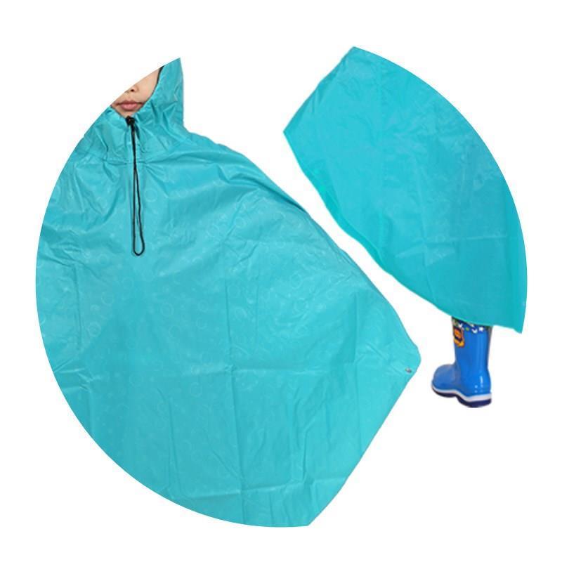 普儿童斗篷式雨披自行车电动车后座小学生宽松套头雨衣中童可背发