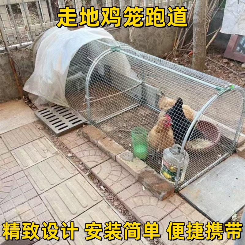 可移动鸡笼走地鸡养笼防黄鼠狼跑道笼生态养殖笼农庄隧道防蛇铁网
