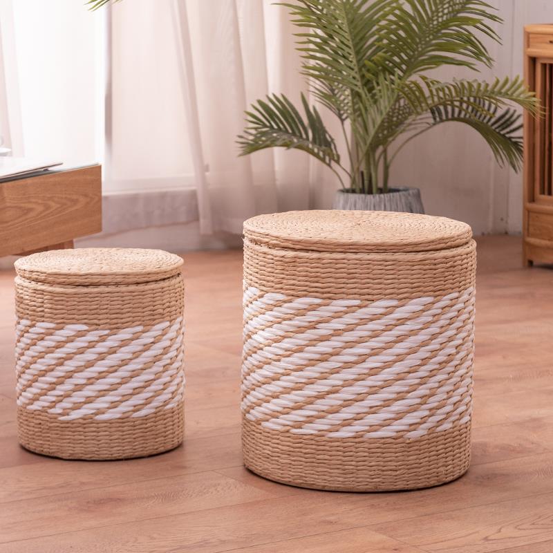 创意家用圆现代矮凳小凳子储物收纳凳门口换鞋凳茶几客厅实木网红