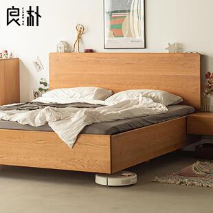 良朴家俱1/4吋套筒扳手船悬浮箱体床实木床高箱收纳床收纳樱桃木