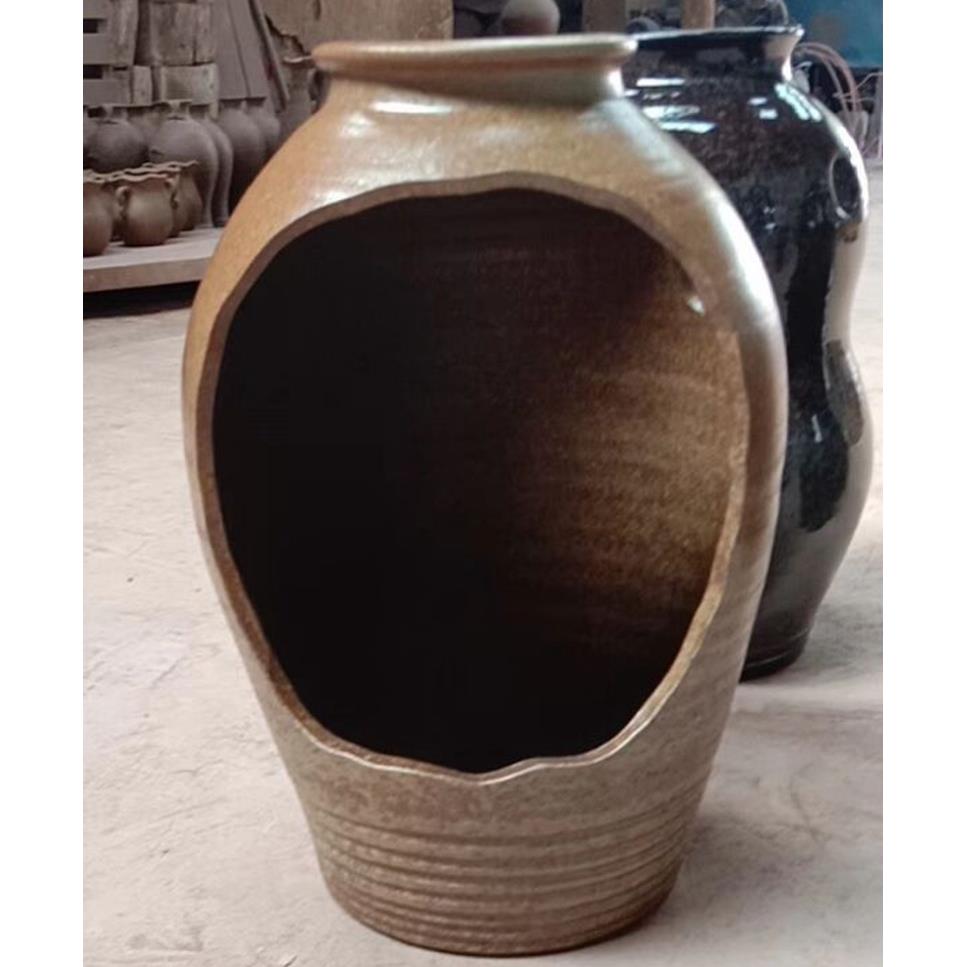 网红陶罐生态微景观造景水陆缸假山石头素材装饰摆饰中式陶瓷盆景