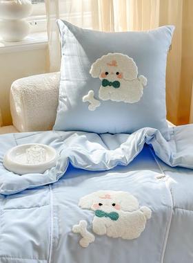 办公室午睡抱枕被子两用沙发毯子空调被夏凉被车载车用靠垫二合一