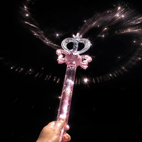 【巴啦啦小魔仙】魔法仙女棒水枪玩具玩水装备抽拉式旋转出片神器