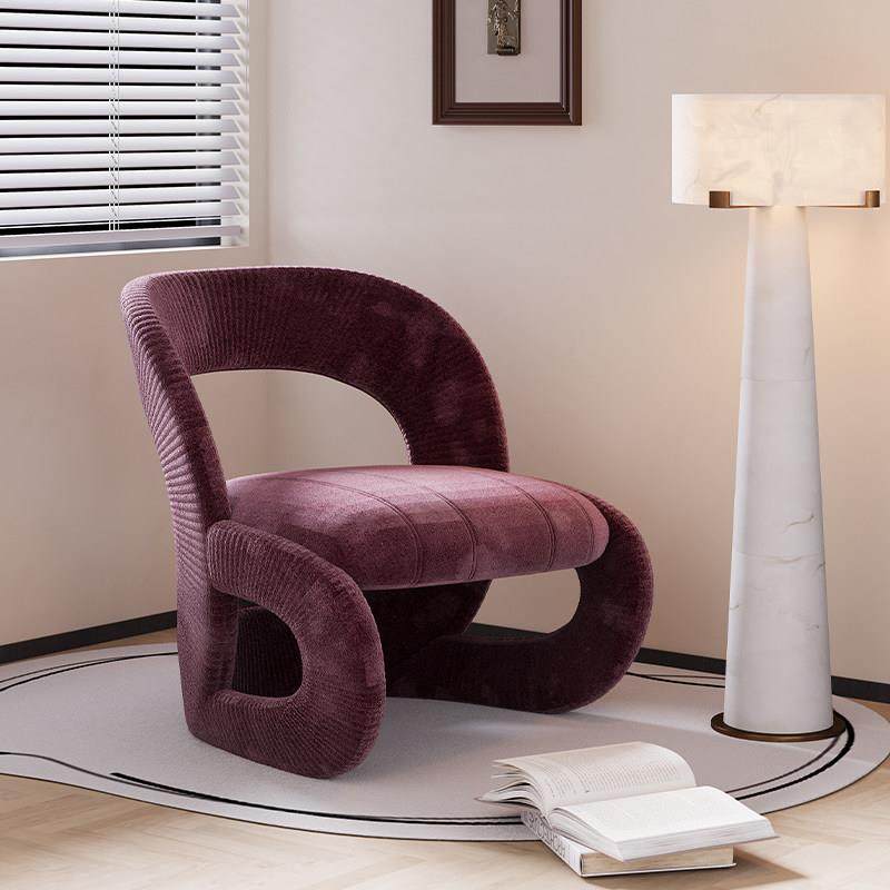 轻奢高级感单人沙发椅设计师款家用小户型阳台卧室休闲异形靠背椅