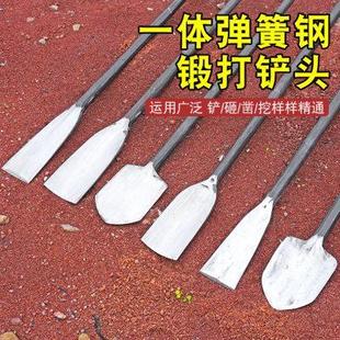 弹簧钢锻打挖树铲铲子园林加粗铁镐移植盆景专用农用挖土工具铁锹