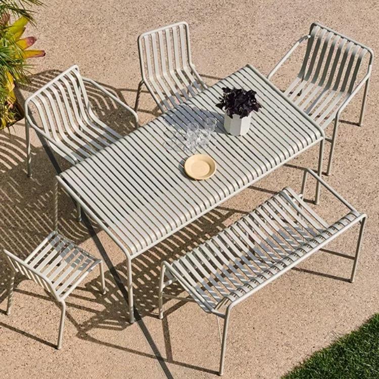 户外铁艺桌椅休闲庭院套件室外桌现代简约露台茶桌阳台餐桌椅组合