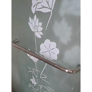 浴室玻璃门拉手304不锈钢淋浴房门把手化妆室推拉移门440孔距拉手