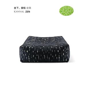 KANNAL·ZEN高端黑色羊毛混纺手工坐墩坐垫家用蒲团脚墩可拆洗