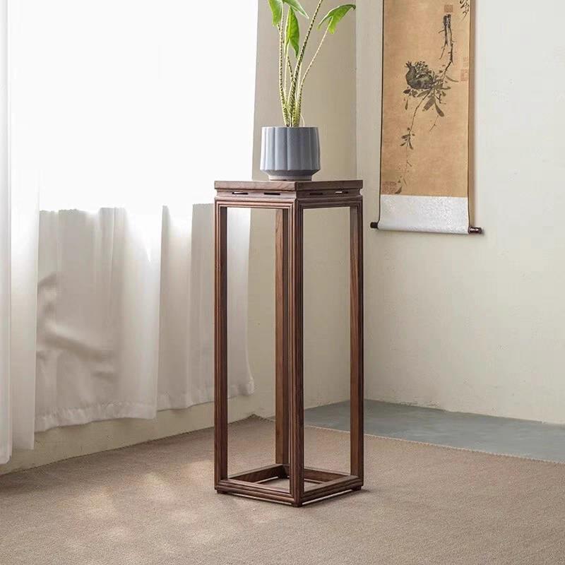 实木花架老榆木榫卯整装花几新中式家用客厅阳台花几室内盆景架子