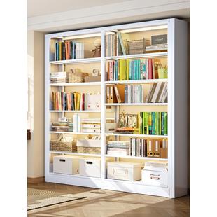 家用图书馆钢制书架落地置物架儿童书柜绘本架客厅简约铁艺储物架