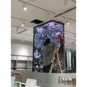 高科室内高清圆柱软模组LED显示屏全彩直角方柱海报LED显示屏大屏
