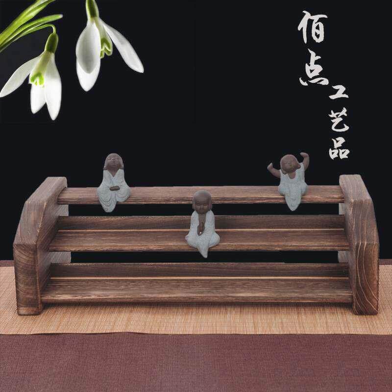 桌面多层实木收纳架功夫茶杯架茶具展示架中式博古架茶艺茶道零配