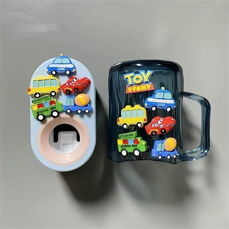 卡通汽车刷牙杯挤牙膏器套装儿童牙杯男孩漱口杯牙缸可爱女孩宝宝,家庭/个人清洁工具,洗漱杯,淘宝优惠券,粉丝福利购,淘宝优惠卷