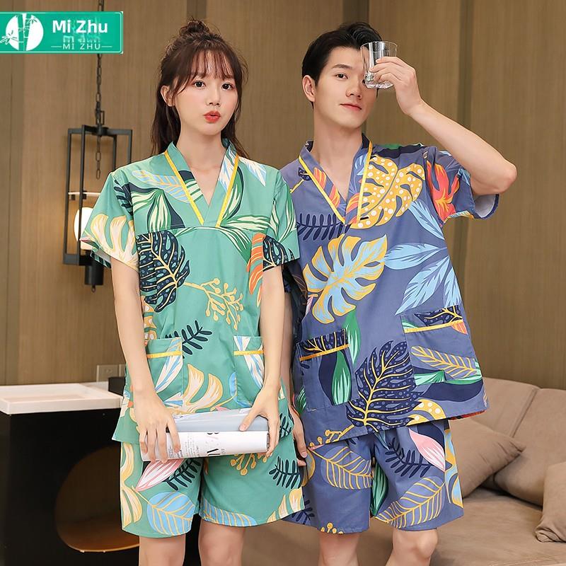 芈竹 纯棉汗蒸服女大码胸部双层足疗睡衣按摩洗浴中心男款浴衣