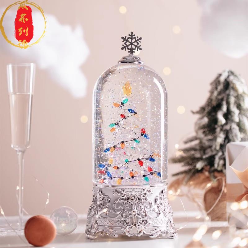 怀尔德圣诞老人雪花水晶球音乐盒生日礼物的女孩创意装饰礼物