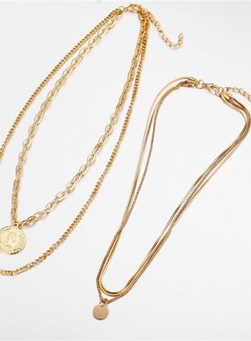 Fashion round choker necklace girl vintage clavicle chain