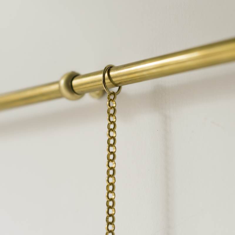挂画器 轨道 法式复古装饰画油画别墅画展吊挂链条黄铜杆挂画绳