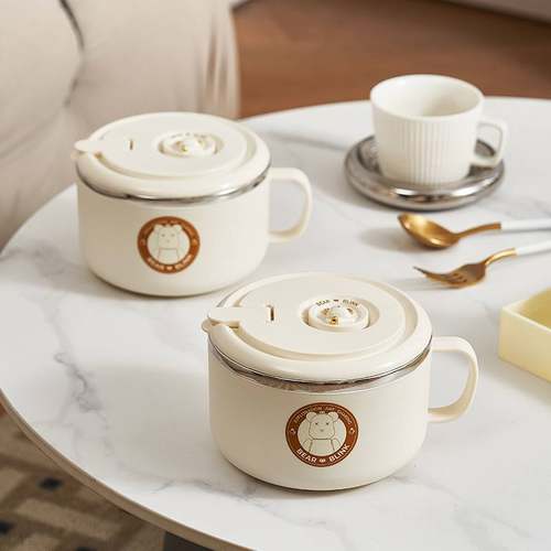 泡面碗大容量学生宿舍不锈钢保温食堂打饭盒泡面神器开学礼品物