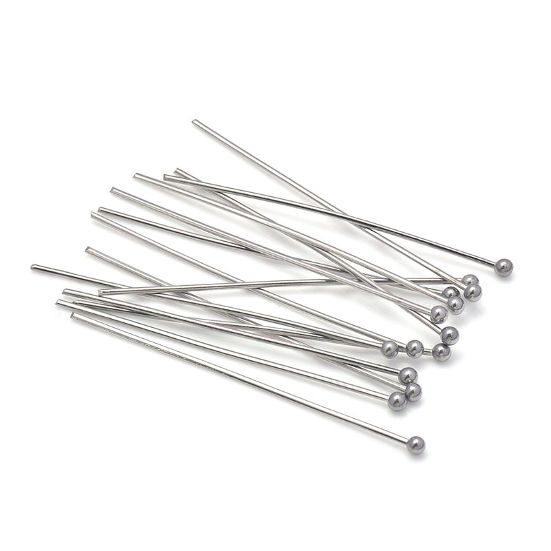 10-100Pcs/Lot 304 Stainless Steel Ball Head Pins Findings Je