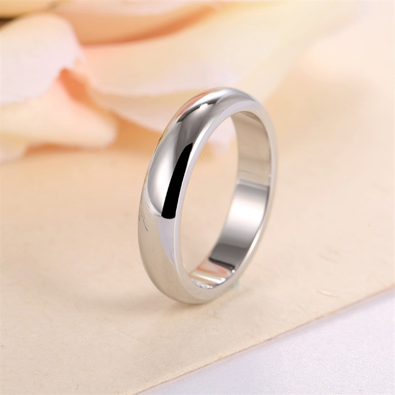 High quality 4mm Wholesale Simple Ring Fashion Rose Gold Rin