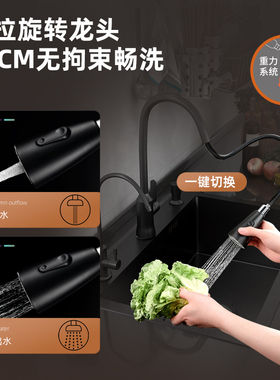 厨房水槽大单槽304不锈钢洗菜盆沥水篮手工洗碗槽洗碗池台下套装