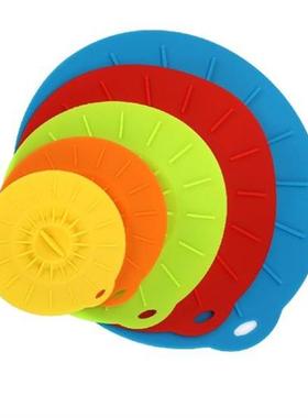 5pcs Silicone Food Lid No Boil Over Lid  Splatter Guard For