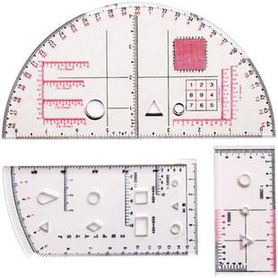 作图地形炮兵指挥尺半圆尺带经纬度坐标梯尺小指挥尺84阵地作业尺