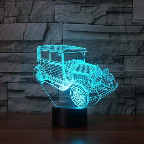 极速Fullsun Retro Classic Car 3d Lit Fixtures Atmosphere Des