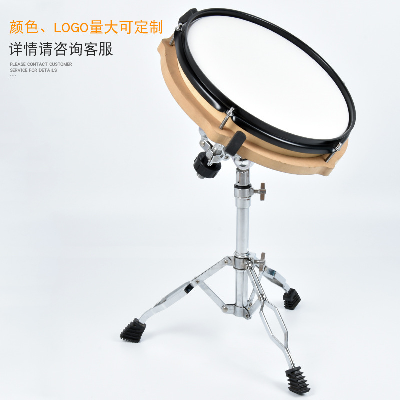 工厂供应12寸木质仿真鼓哑鼓练习鼓哑鼓垫套装架子鼓练习鼓垫