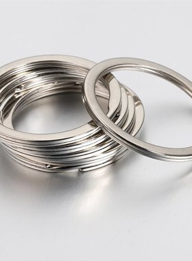 20pcs Stainless Steel Key Rings 20/25/28/30/35mm Round Flat