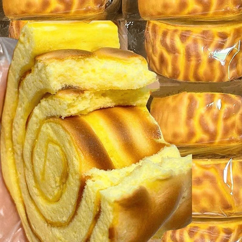 虎皮卷蛋糕瑞士卷学生营养早餐面包饱腹充饥休闲食品零食批发整箱