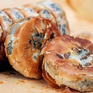 椒盐香葱月饼宁海风味老月饼咸香酥饼传统老式手工糕点中秋月饼