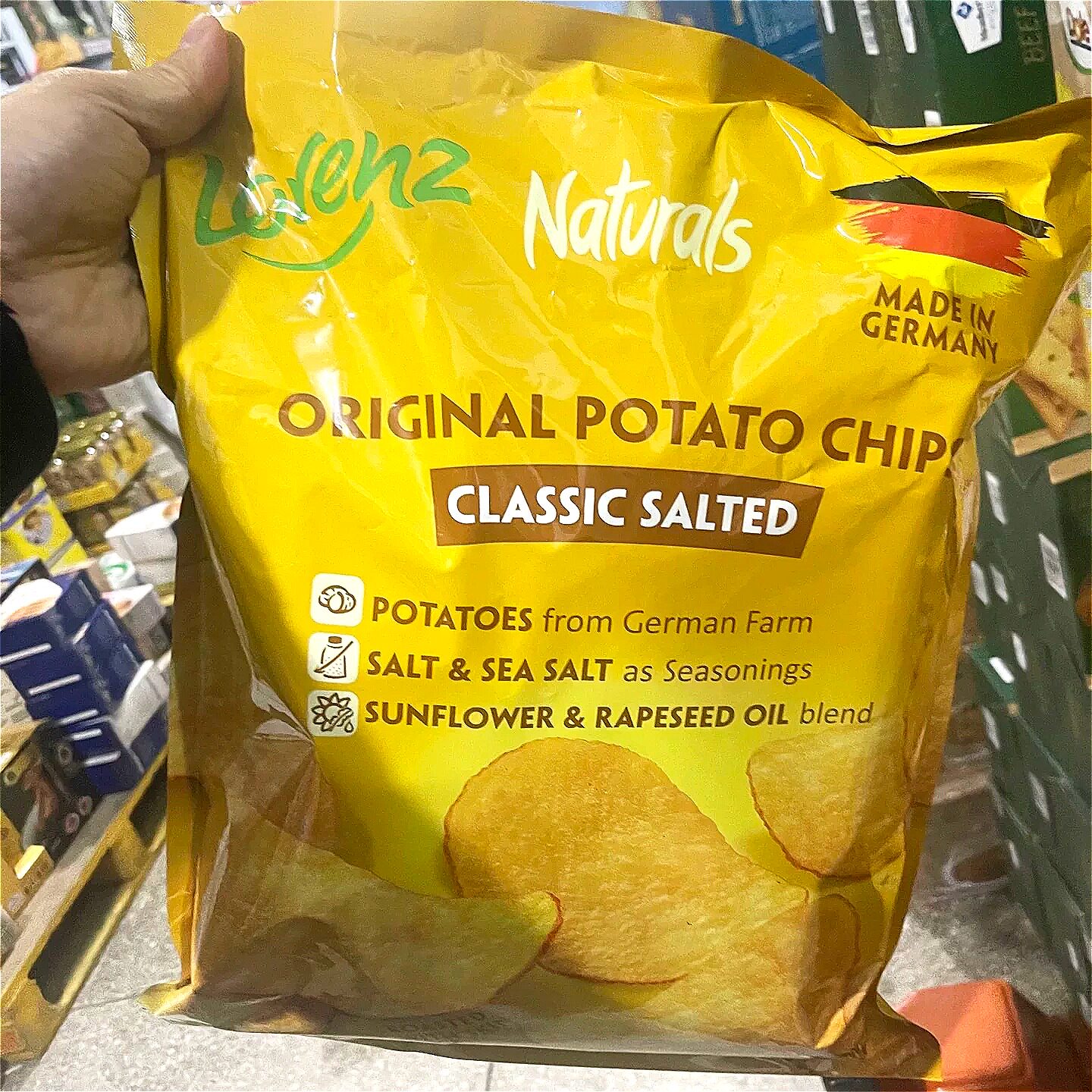 山姆MM劳仑兹诺然兹经典原切原味薯片薄脆非油炸代购官方旗舰店