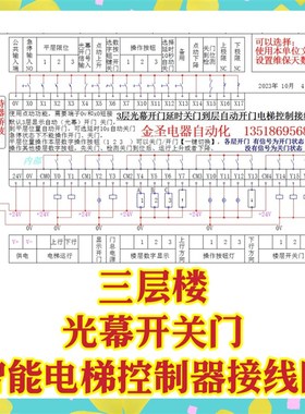 货梯杂物电梯家用梯智能控制器主板光幕开门L自动关门三层楼3 plc