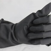 热销美发乳胶手套加厚专业烫染发廊洗头橡胶耐用防滑防水洗车黑色