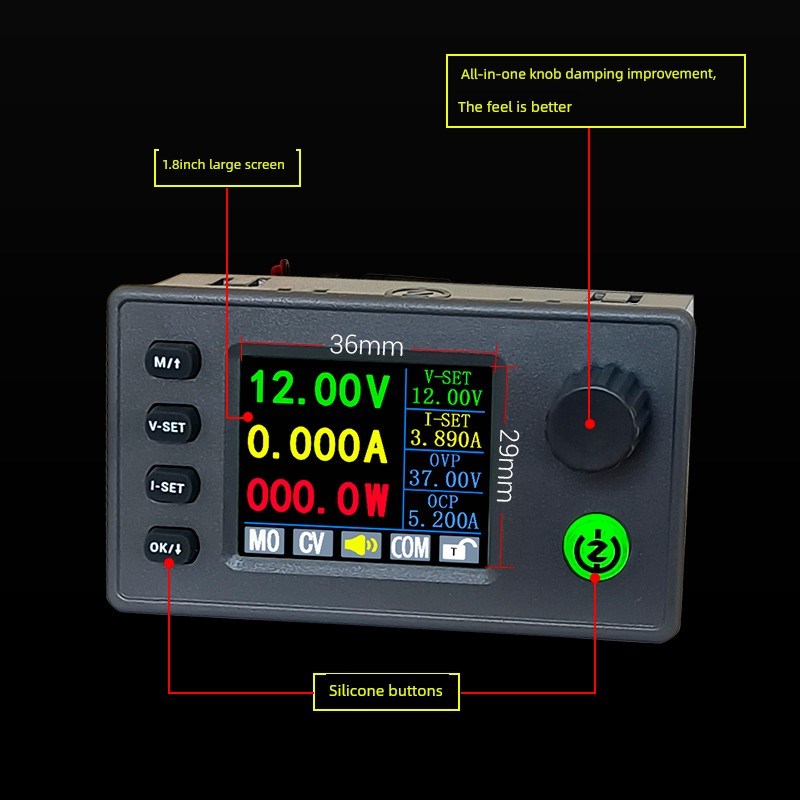 热销Sk150C彩屏数控升压降压可调直流稳压电源恒流充电模块40V8A