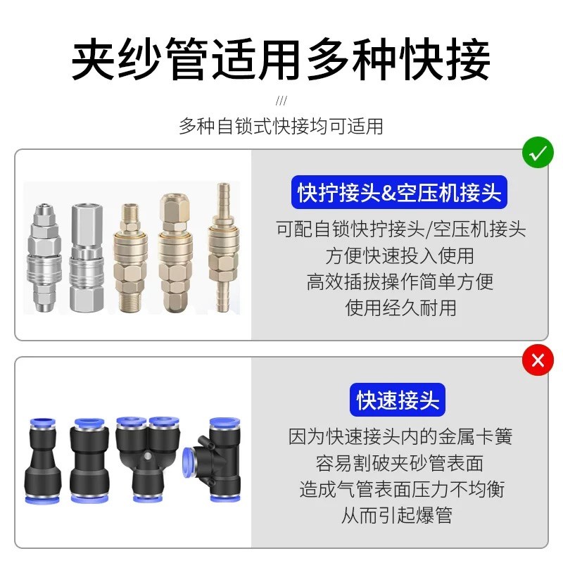 热销PU夹纱弹簧气管软管气动高压伸缩螺旋管空压机气泵防爆充气管