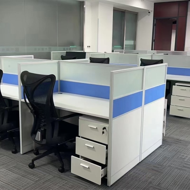 热销北京简约现代30款式屏风办公桌组合4人位卡座隔断员工桌6人职